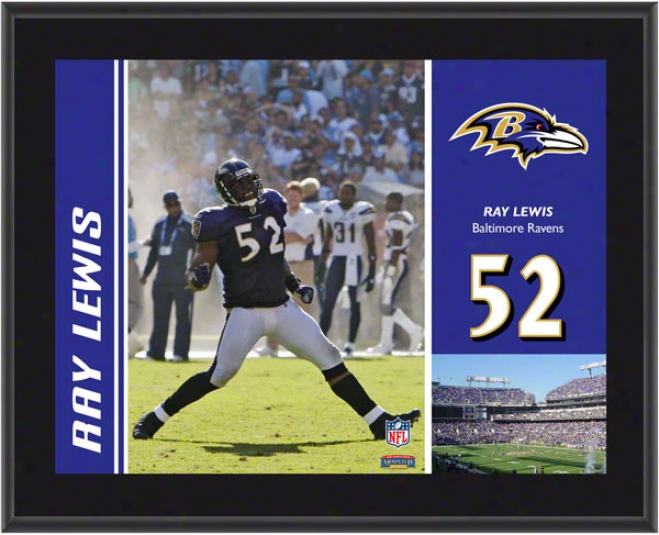 Ray Lewis Plaque  Details: Baltimore Ravens, Sublimated, 10x13, Nfl Plaque