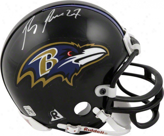 Ray Rice Autographed Mini Helmet  Details: Baltimore Ravens