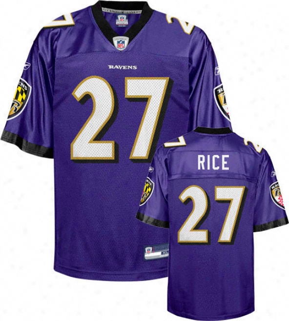 Ray Rice Youth Jersey: Reebok Purple Replica #27 Baltimore Ravens Jerseeyy