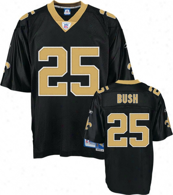 Reggie Bush Black Reebok Nfl Premier New Orleans Saibts Jersey