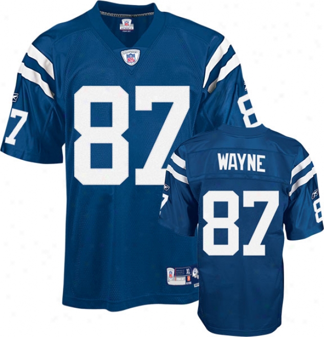 Reggie Wayne Blue Reebok Nfl Premier Indianapolis Colts Jersey