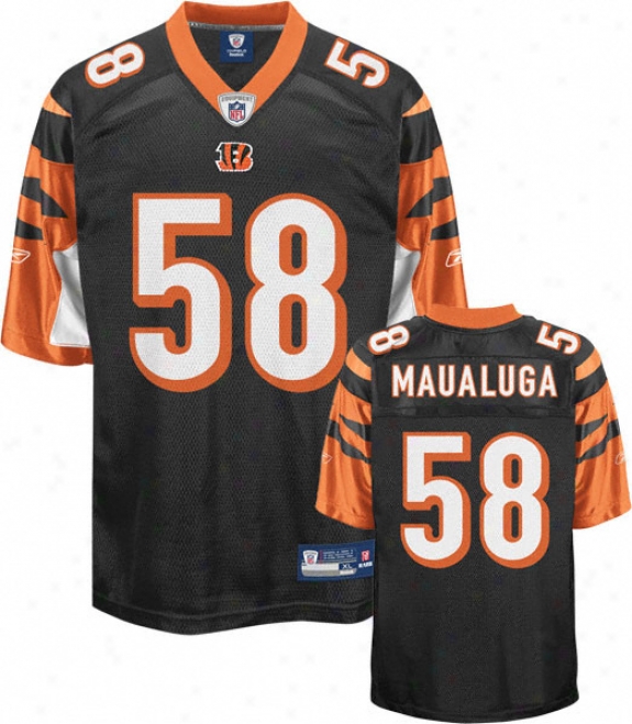 Rey Maualuga Youth Jersey: Reebok Black Replica #58 Cincinnati Bengals Jersey