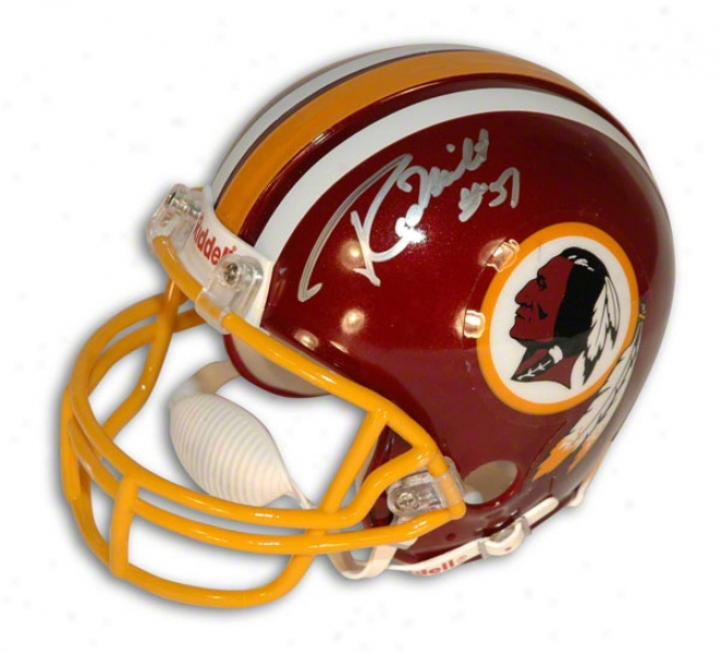 Rich Milot Autographed Washington Redskibs Mini Helmet