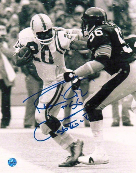 Robin Cole Pittsburgh Steelers Autographed 8x10 Photograph With Sb Xiii & Sb Xiv Inacription