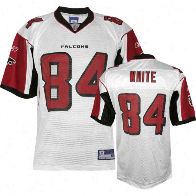 Roddy White Jersey: Reebok White Replica #84 Atlanta Falcons Jersey