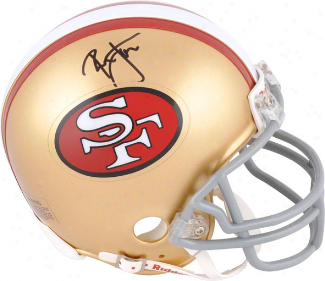 Ronnie Lott San Francisco 49ers Autographed Mini Helm Signe dIn Black