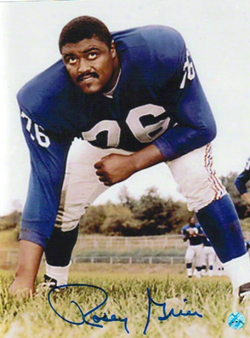 Rosey Grier Autographed New York Giants 8x10 Photo