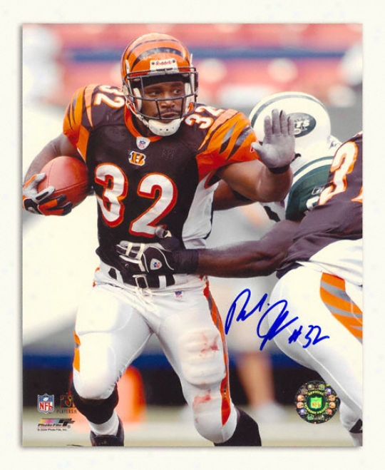 Rudi Johnson Cincinnati Bengals Autographed 8x10 Photograpph