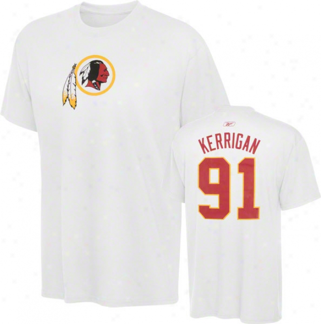 Ryan Kerrigan Reebok White Name And Number Washinyton Redskins T-shirt