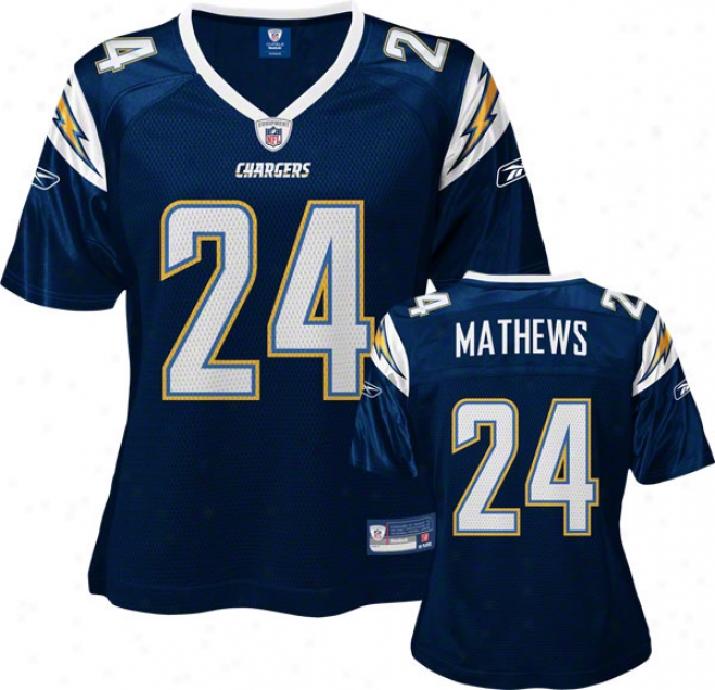 Ryan Matuews Navy Reebok Nfl Replica San Diego Chargers Women's Jersey