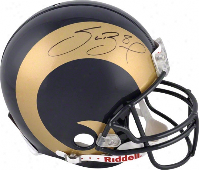 Sam Bradford Autographed Pro-line Helmet  Details: St. Louis Rams, Authentic Riddell Helmet