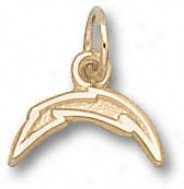 San Diego Chargers 14k Gold Lightning Bolt 1/4'' Pendant