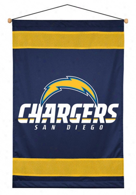 San Diego Chargers 29.5x45 Sideline Wall Hanging