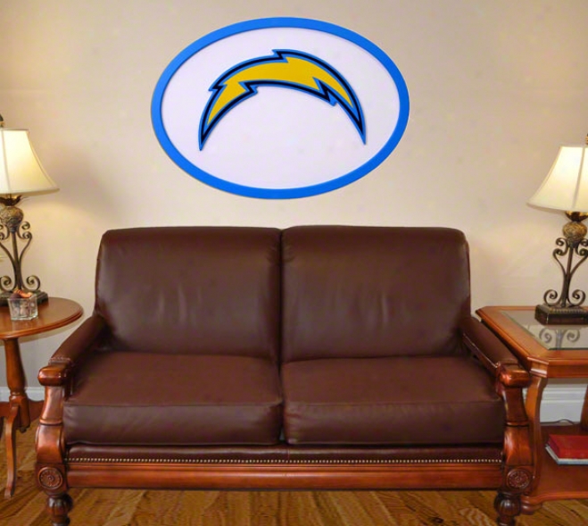 San Diego Chargers 46 Inch Logo Wall Art