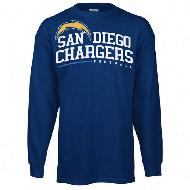 San Diego Chargers Arched Horizon Navy Long Sleeve T-shirt