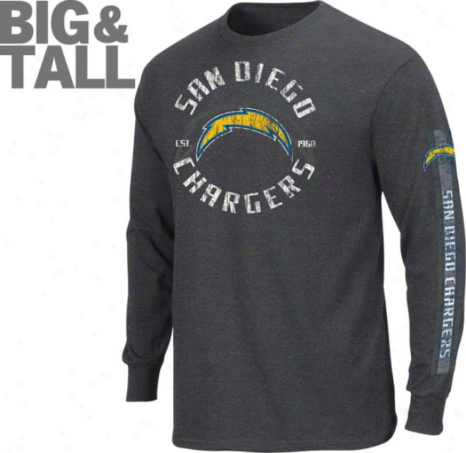 San Diego Chargers Distended & Tall Gridiron Touch Iii Long Sleeve Jersey Shirt