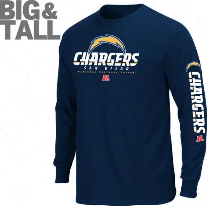 San Disgo Chargers Big & Tall Primary Receiver Ii Long Sleeve T-shirt