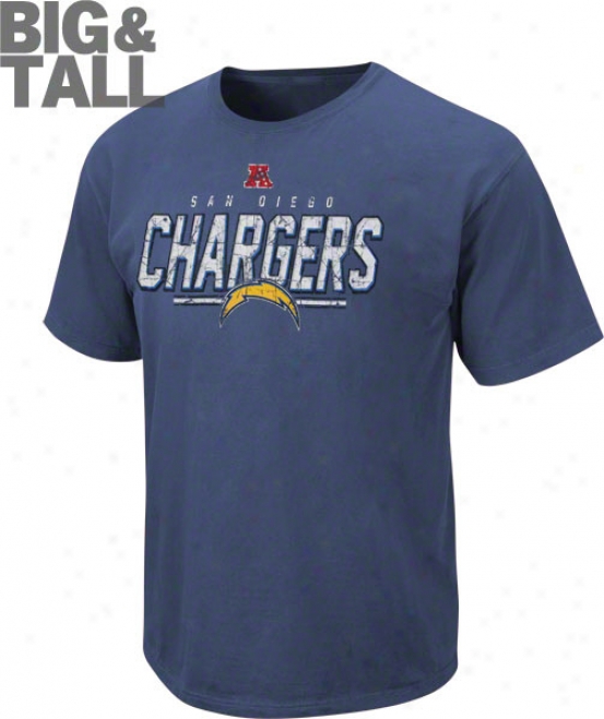 San Diego Chhargers Big & Tall Vintage Roster Pigment Dye T-shirt