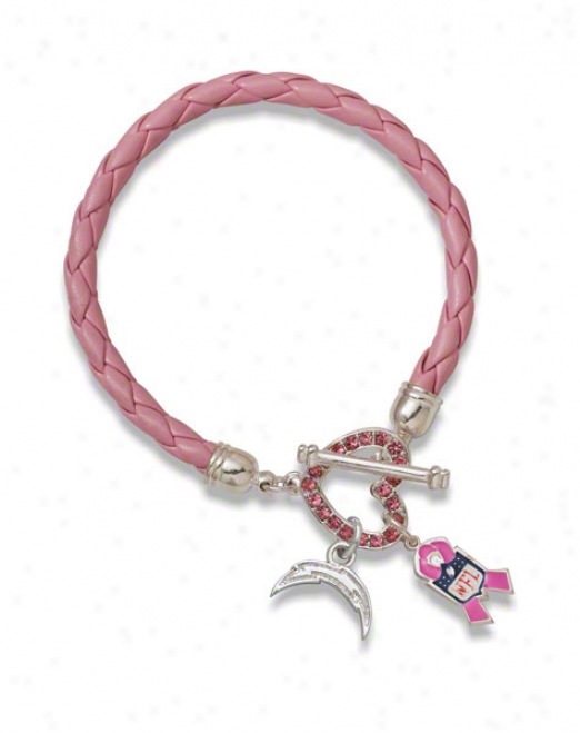 San Diego Chargers Breast Cancer Awareness Bracelet