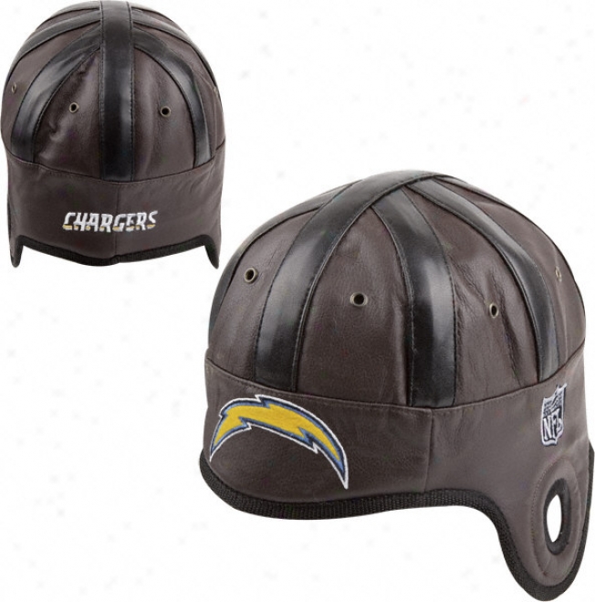San Diego Chargers Brown Faux Leather Helmet Hat