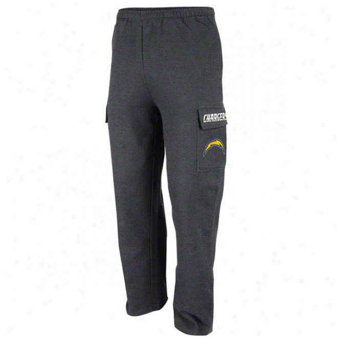 San Diego Chargers Charcoal Classic Cargo Fleece Pants Ii