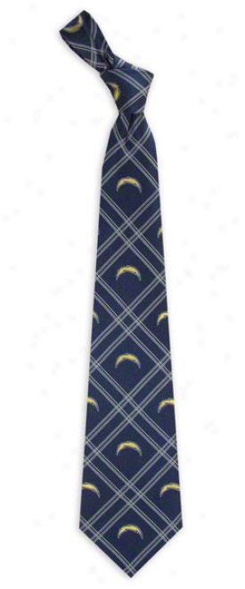 San Diego Chargers Checked Woven Poly Tie
