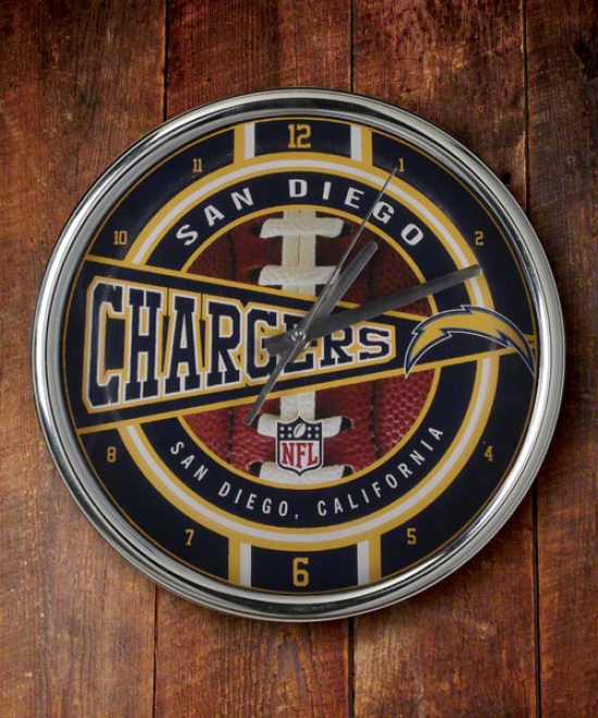 San Diego Chargers Chrome Clovk