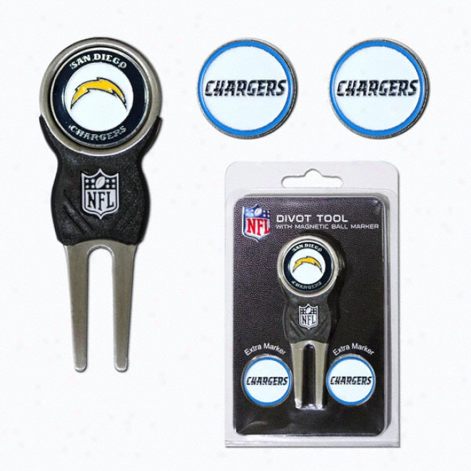 Saan Diego Chargers Divot Tool Pack