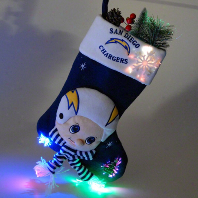 San Diego Chargers Fibed Optic Mascot Stocking