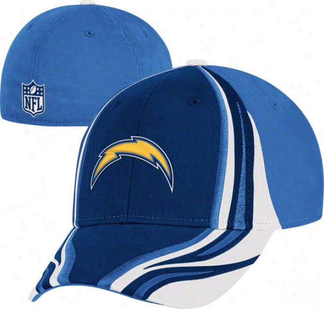 San Diego Chargers Flex Hat: Structured Race Stripes Flex Hat