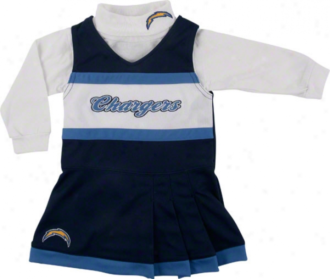 San Diego Chargers Girl's 4-6 Jumper And Turtleneck Set