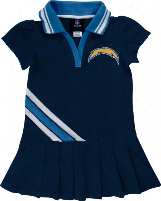 San Diego Chargers Girl's 4-6 Pleated Polo Dress