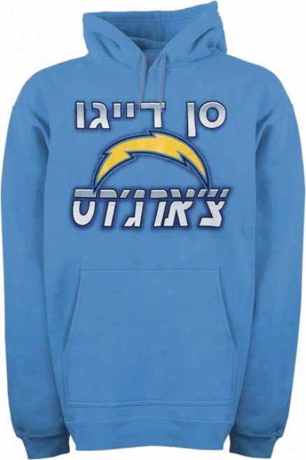 San Diego Chargers Hebrew Hooded Sweatshirt