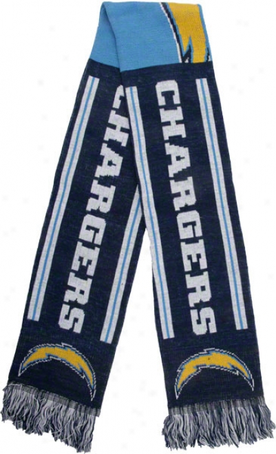 San Diego Chargers Holiday Stripe Scarf