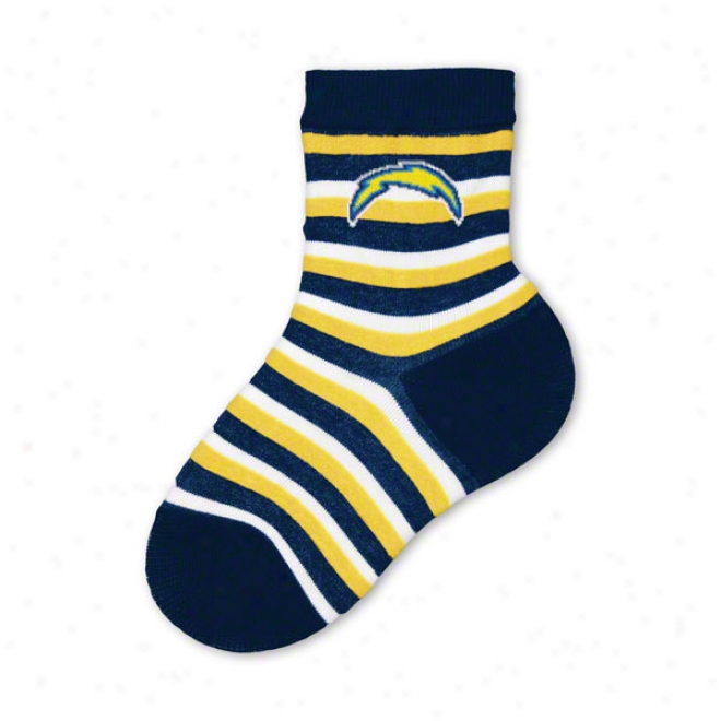 San Diego Chargers Ifant Blue Nfl Stripe Socks