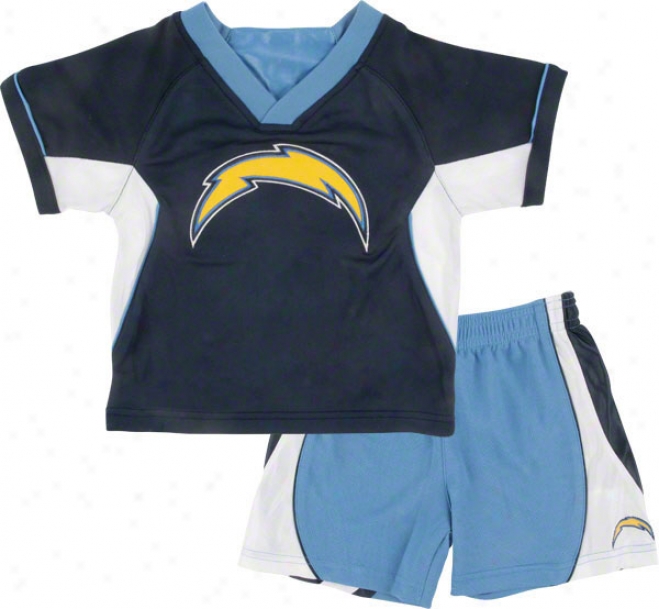San Diego Chargers Infant Raglan Crew Shirt And Shorys Combo Pack