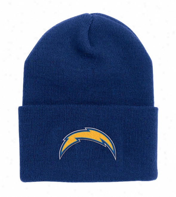 San Diego Chargers Knit Hat: Navy Stadium Cuffed Knit Cap