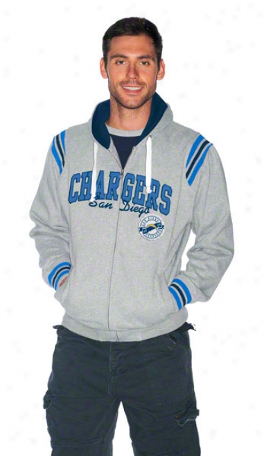 San Diego Chargers Knockout Full-zip Hooded Sweatshirt