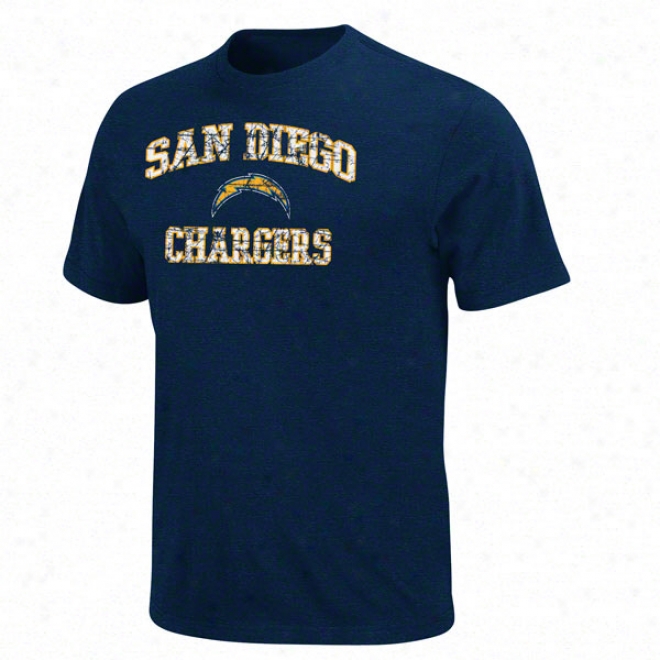 San Diego Chargers Navy Heart And Soul Ii T-shirt