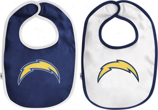 San Diego Chargers Newborn 6-9 Mos. 2-pc Team Bib Set