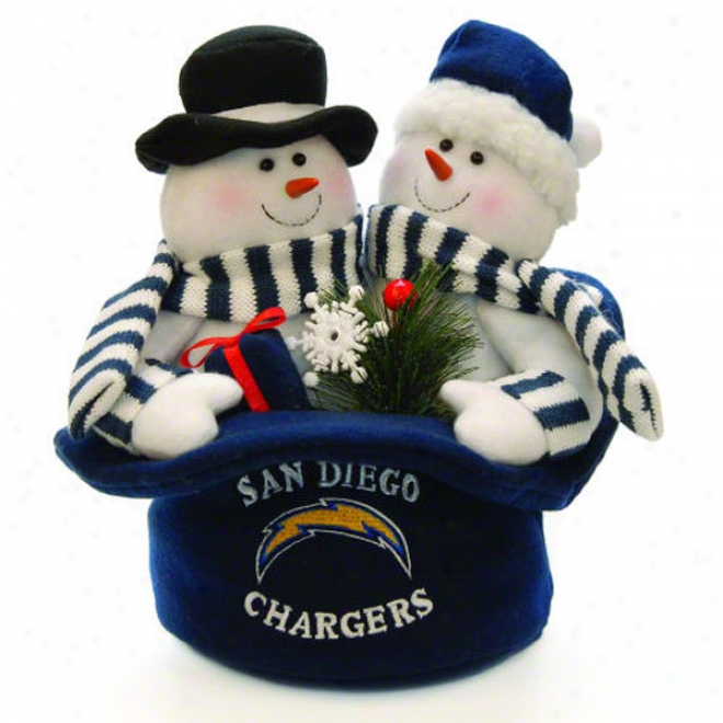 San Diego Chargers Plush Snowman Top Hat