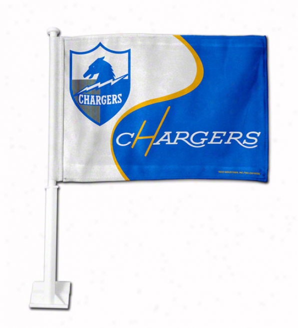 San Diego Chargers Retro Logo Car Flag