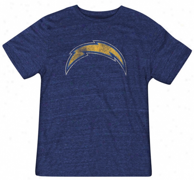 San Diego Chargers Retro Sport Bigger Better Logo Tri-blend T-shirt