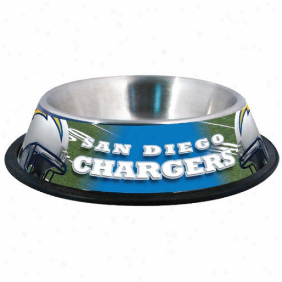 San Diego Chargers Stainless Steel Dog Bowl