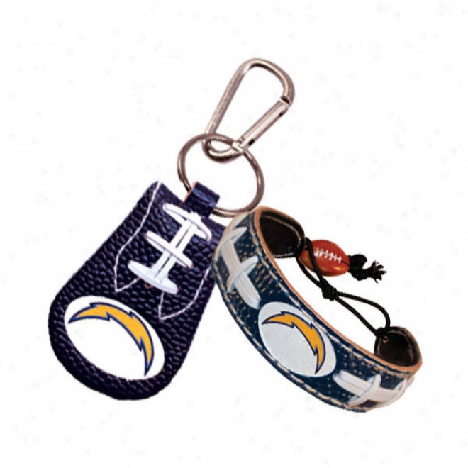 San Diego Chargers Team Redden Bracelet & Keychain Set