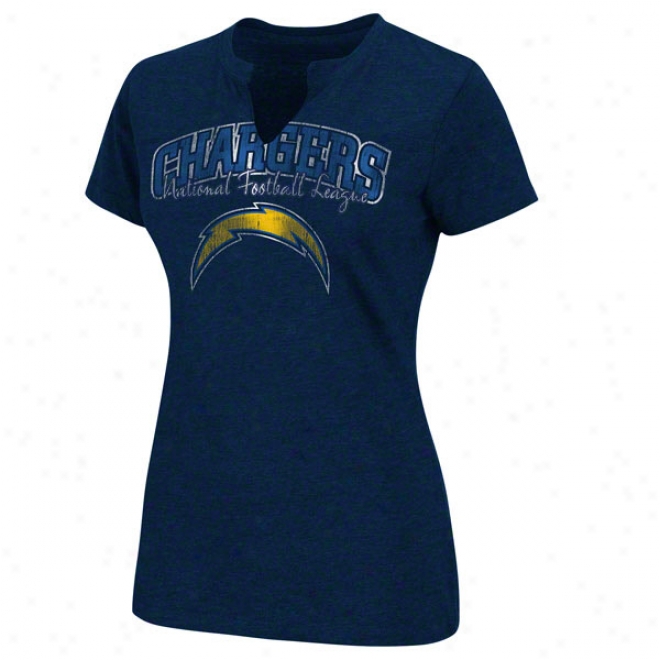 San Diego Chargers Women's Champion Swagger Ii Navy T-shirt