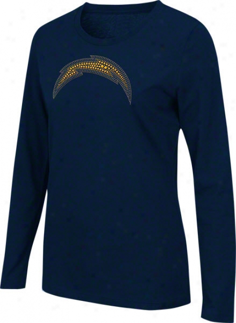 San Diego Chargers Women's Jazzed Up Navy Long Sleeve T-shirt