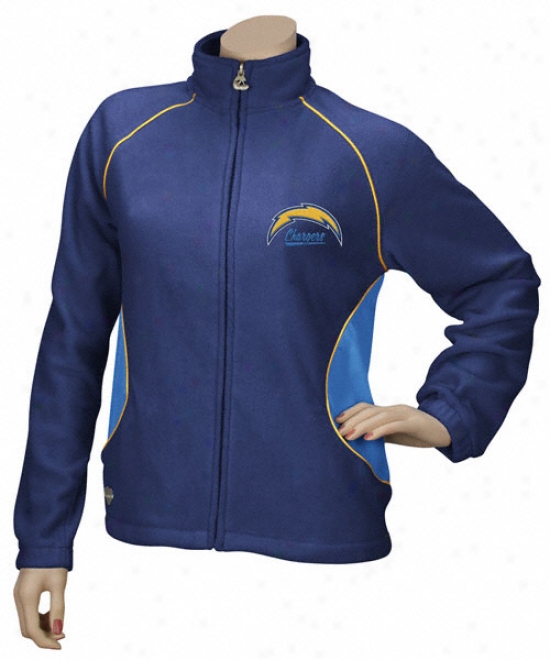 San Diego Chargers Women's Overlay Micro Fleece Full-zip Jacket