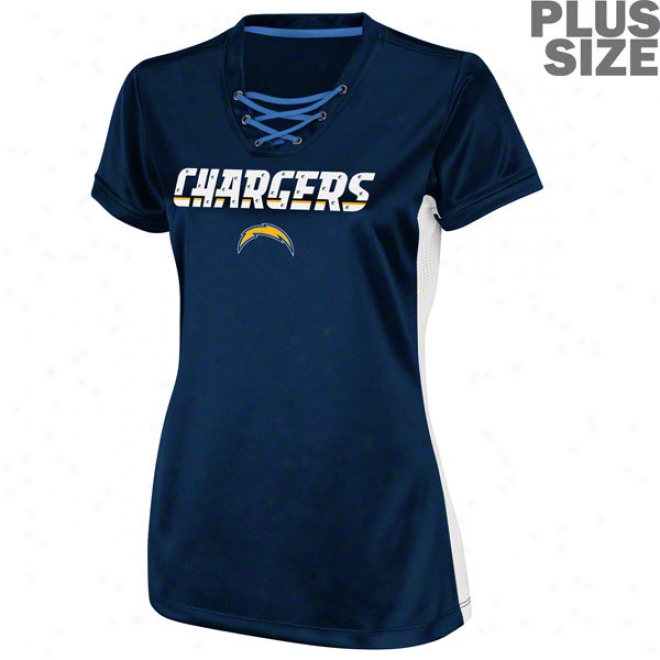 San Diego Chargers Women's Plus Size Draft Me Iv Jersey Top