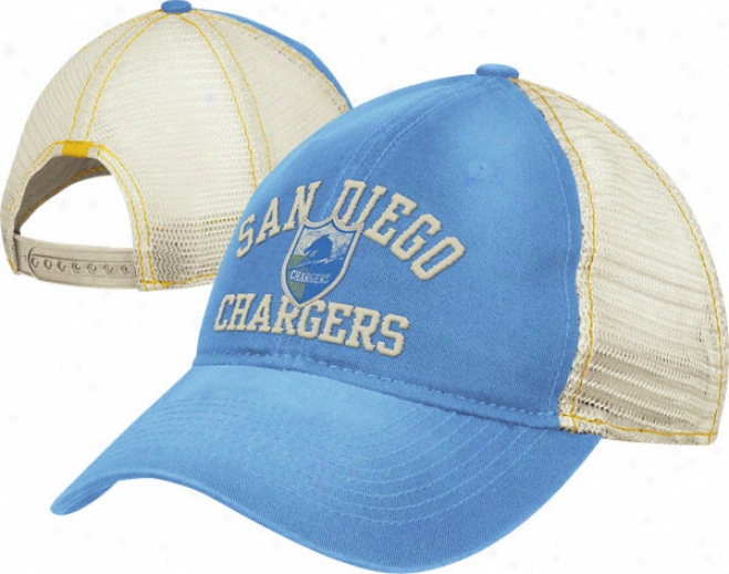 San Diego Chargers Women's Reebok Throwback Mesh Back Slouch Adjustable Hat